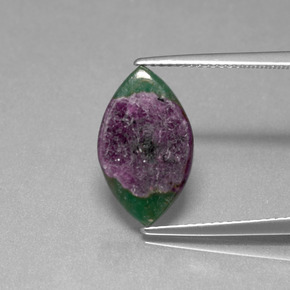 Ruby em Fuchsite Bicolor Natural 4.13ct, Marquesa, Translúcido