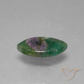 Ruby em Fuchsite Multicolorido Natural 4.30ct, Marquesa, Translúcido