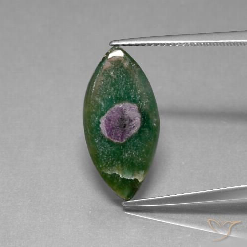 5.46ct Natural Multicolorido Ruby em Fuchsite, Marquesa, Translúcido