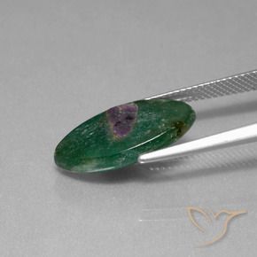 Ruby em Fuchsite Multicolorido Natural 6.08ct, Marquesa, Translúcido