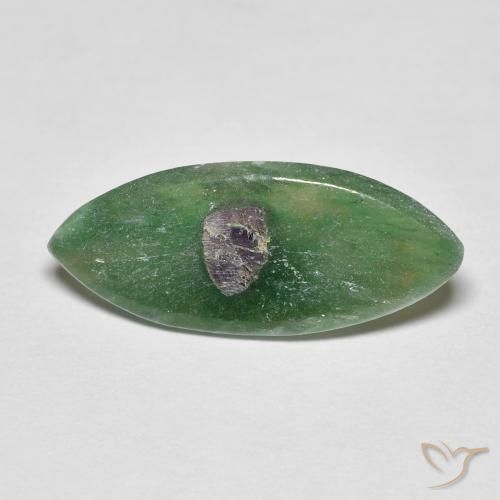 Ruby em Fuchsite Multicolorido Natural 3.87ct, Marquesa, Translúcido