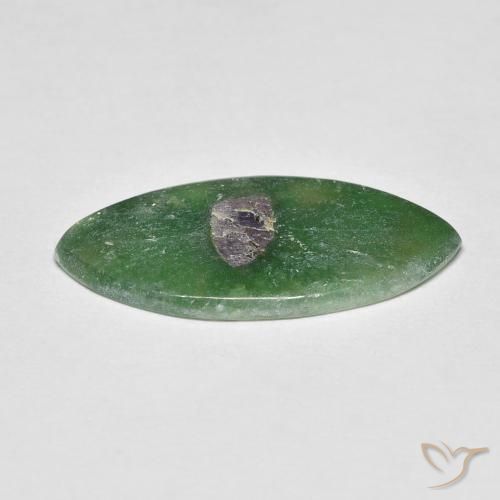 Ruby em Fuchsite Multicolorido Natural 3.87ct, Marquesa, Translúcido