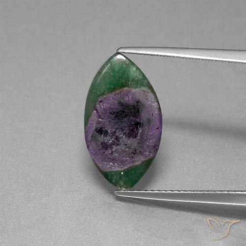 4.70ct Natural Multicolorido Ruby em Fuchsite, Marquesa, Translúcido