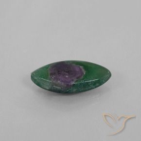 Ruby em Fuchsite Multicolorido Natural 3.62ct, Marquesa, Translúcido