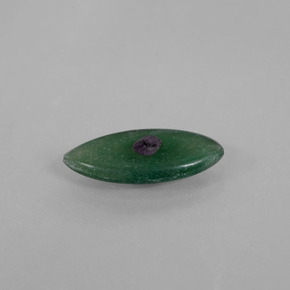 Rubi em fuchsita multicolorido natural 1,98ct, marquise, translúcido