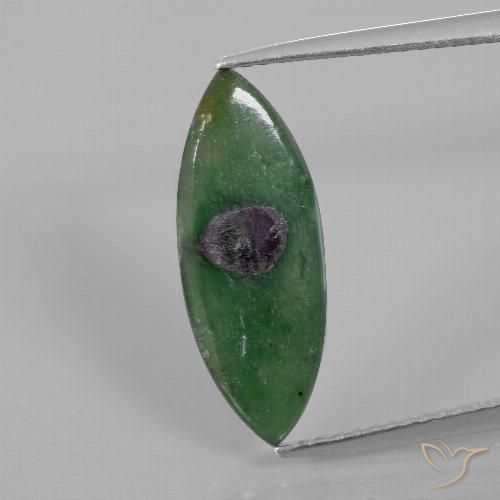 3.00ct Natural Multicolorido Ruby em Fuchsite, Marquesa, Translúcido