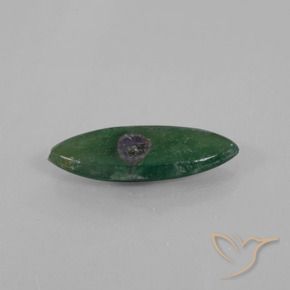 Ruby em Fuchsite Multicolorido Natural 3.00ct, Marquesa, Translúcido