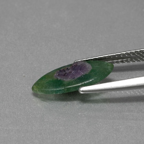 Ruby em Fuchsite Bicolor Natural 1.47ct, Marquesa, Translúcido