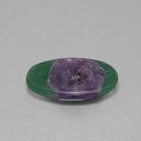 Ruby em Fuchsite Multicolorido Natural 5.28ct, Corte Oval, Translúcido