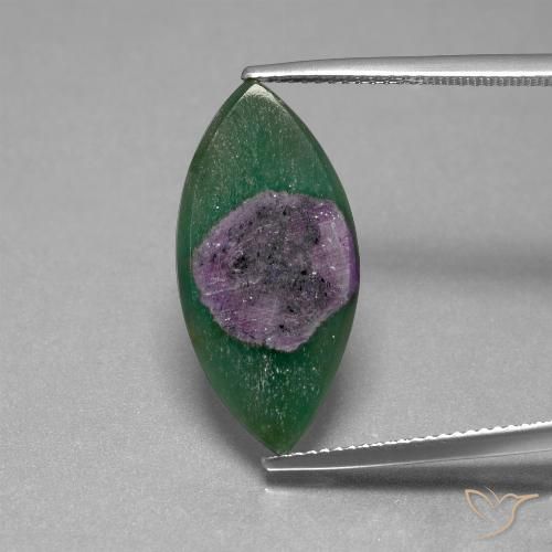 6.70ct Natural Multicolorido Ruby em Fuchsite, Marquesa, Translúcido