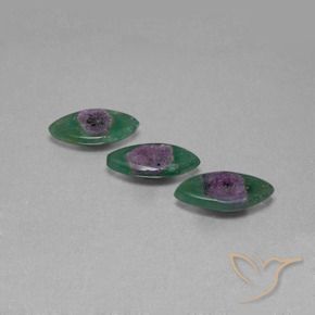 Pedras preciosas de Ruby em Fuchsite Multicolorido natural de 6.44 ct, Marquesa, Translúcido