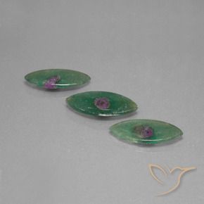 Pedras preciosas de Ruby em Fuchsite Multicolorido natural de 5.48 ct, Marquesa, Transparente