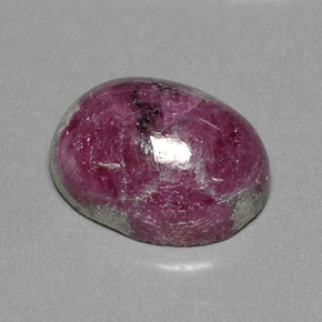 Rubi-zoisita multicolorido natural 14,74ct, corte oval, opaco