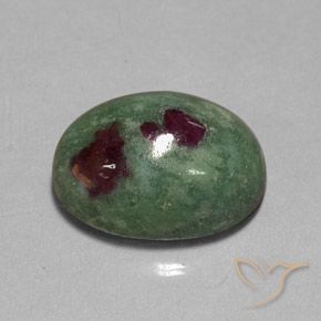 25.50ct Natural Multicolorido Rubi-Zoisite, oval, Opaco