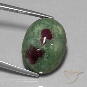 Rubi-Zoisite Multicolorido Natural 25.50ct, oval, Opaco