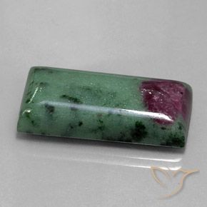Rubi-Zoisite Multicolorido Natural 29.97ct, baguete, Opaco