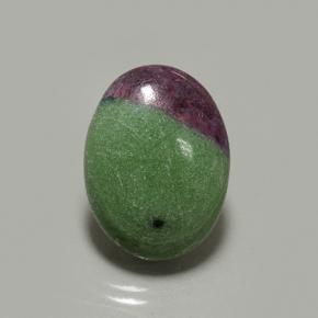 Rubi-zoisita multicolorido natural 14,29ct, corte oval, opaco