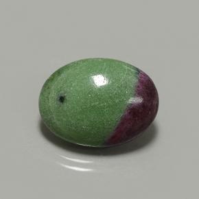 Rubi-zoisita multicolorido natural 14,29ct, corte oval, opaco