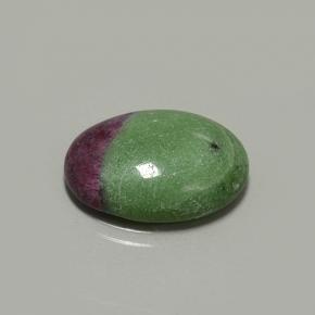 Rubi-zoisita multicolorido natural 14,29ct, corte oval, opaco
