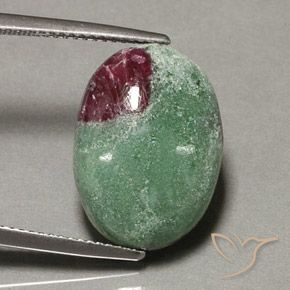 Rubi-Zoisite Multicolorido Natural 13.35ct, oval, Opaco