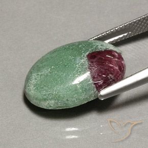 Rubi-Zoisite Multicolorido Natural 13.35ct, oval, Opaco