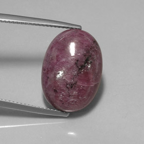 Rubi-zoisita multicolorido natural 15,16ct, corte oval, opaco