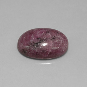 Rubi-zoisita multicolorido natural 15,16ct, corte oval, opaco