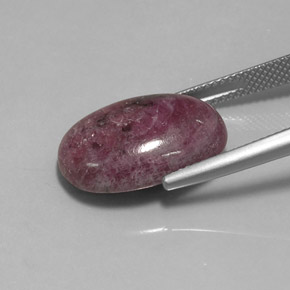 Rubi-zoisita multicolorido natural 15,16ct, corte oval, opaco