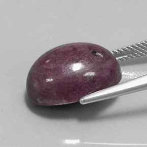 Rubi-zoisita multicolorido natural 15,10ct, corte oval, opaco