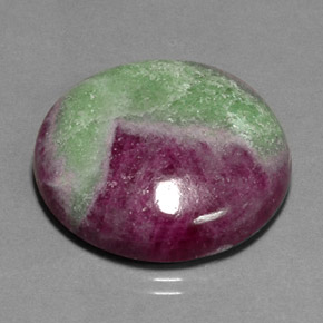 Rubi-zoisita multicolorido natural 54,16ct, corte redondo, opaco