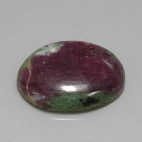 Rubi-zoisita multicolorido natural 22,73ct, corte oval, opaco