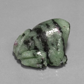 Rubi-zoisita multicolorido natural 40,91ct, forma extravagante, opaco