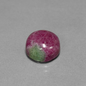 Rubi-zoisita multicolorido natural 6,18ct, corte redondo, opaco