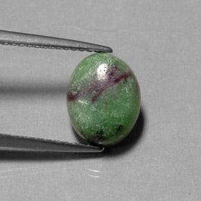 Rubi-Zoisite Multicolorido Natural 2.81ct, Corte Oval, Opaco