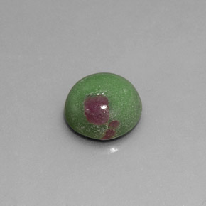 Rubi-Zoisite Multicolorido Natural 3.41ct, Corte Redondo, Opaco