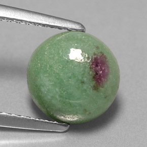 Rubi-zoisita multicolorido natural 2,54ct, corte redondo, opaco