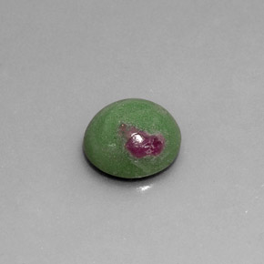 Rubi-zoisita multicolorido natural 2,86ct, corte redondo, opaco