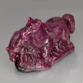 Rubi-zoisita multicolorido natural 642,30ct, forma extravagante, opaco