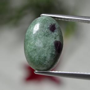 Rubi-zoisita multicolorido natural 7,70ct, corte oval, opaco