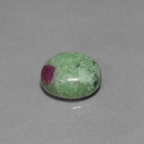 Rubi-zoisita multicolorido natural 5,44ct, corte oval, opaco