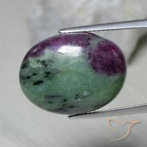 Rubi-Zoisite Multicolorido Natural 22.07ct, oval, Opaco