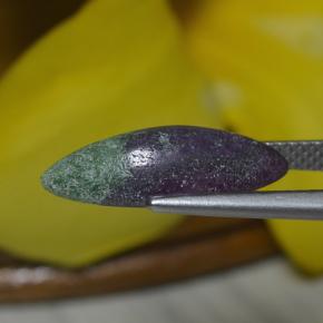 Rubi-zoisita multicolorido natural 4,51ct, marquise, opaco