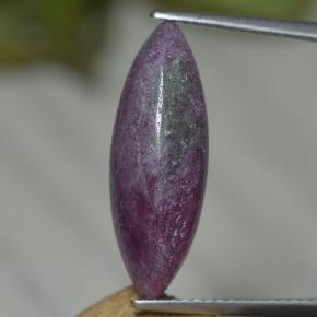 Rubi-zoisita multicolorido natural 6,54ct, marquise, opaco