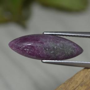 Rubi-zoisita multicolorido natural 6,54ct, marquise, opaco