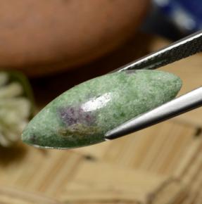Rubi-Zoisite Verde Médio-Claro Natural 5.98ct, Marquesa, Opaco