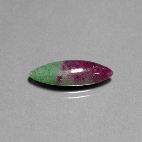 Rubi-zoisita multicolorido natural 4,99ct, marquise, opaco