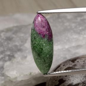 Rubi-zoisita multicolorido natural 6,42ct, marquise, opaco