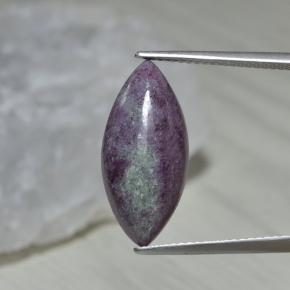 Rubi-zoisita multicolorido natural 7,85ct, marquise, opaco