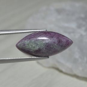 Rubi-zoisita multicolorido natural 7,85ct, marquise, opaco