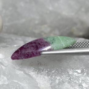 Rubi-zoisita multicolorido natural 7,58ct, marquise, opaco